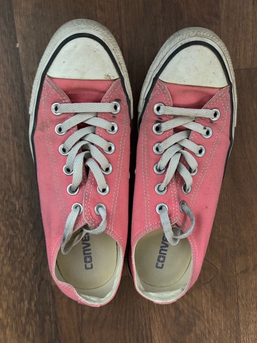 Converse Low Top Chuck Taylor Bright Pink Shoelace Canvas Sneakers